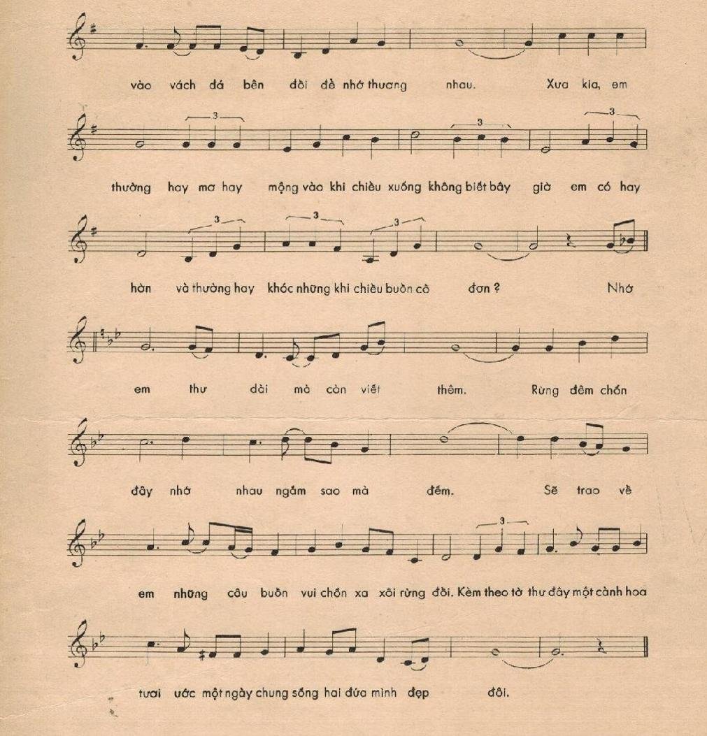 Sheet nhạc Cánh Thư Ướp Hoa Rừng 2